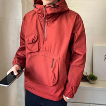 �羳���R�d TikTok Temu Men's Half Zip Windbreaker, Cargo Sty