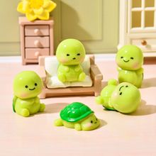 卡通小乌龟萌粒公仔桌面小摆件 娃娃屋手工diy装饰品场景布置道具