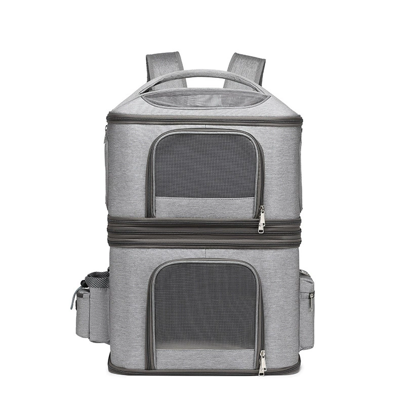 Portable Pet Travel Backpack, split-folding handheld & shoulder, breathable large-capacity