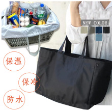 日超市扣子购物袋可折叠手提保冷保温袋加厚购物篮手拎抽绳包便携