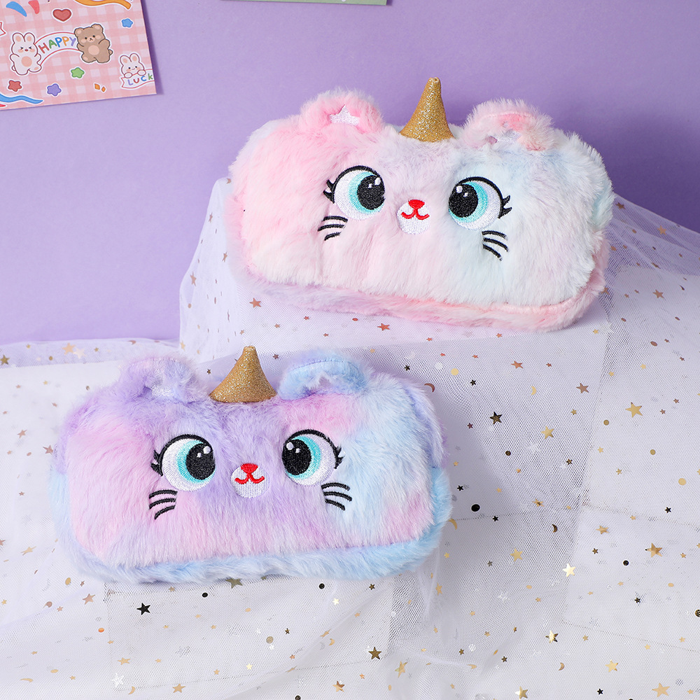 Cartoon Velvet Class Cute Pencil Case display picture 1