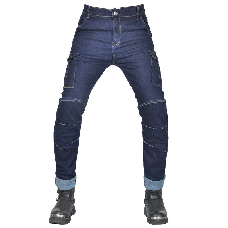 VOLERO pantalones vaqueros de la motocicleta de los hombres y las mujeres de la motocicleta ocasional pantalones de montar retro casual Slim off-road pantalones anti-caída