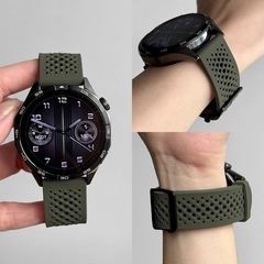 Huawei 社 gt4 時計ストラップ通気性穴 gt5/watch4 夏シリコンバックル gt2/3 グローリーマジックに適しています