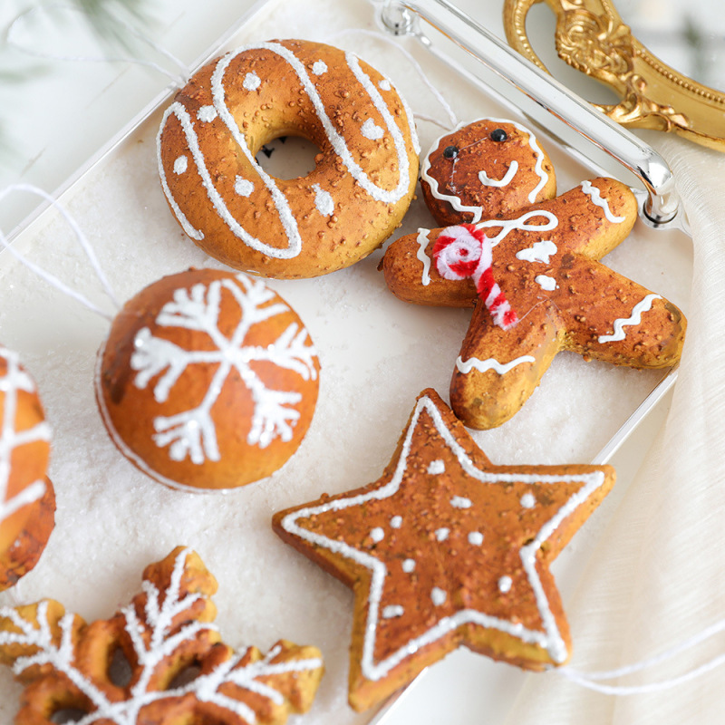 クリスマス装飾ビスケット人ストラップ姜パイ人雪花ドーナツ泡ストラップクリスマスツリー装飾家庭ストラップ|undefined