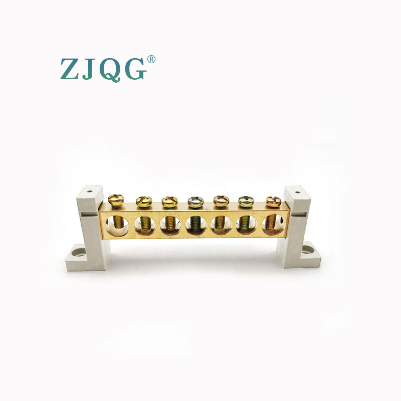Current strong light zero ground wiring terminal, Xinjiang seven-word type zero bus copper terminal XP0812F