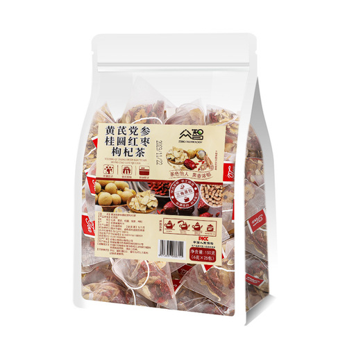 Astragalus, Codonopsis, Longan, Red Dates, Wolfberry Triangular Tea Bag, Health Substitute Tea Manufacturer, Wolfberry Tea, Qi and Blood Tea