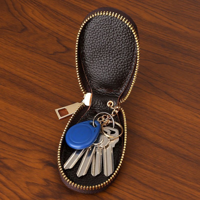 Litchi Pattern Car Key Bag, Unisex Car Key Storage Bag, Creative, Fashionable and Simple Keychain Pendant