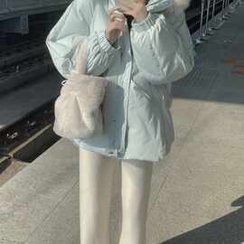 羽绒棉服女2025年冬季新款加厚保暖大毛领面包服外套小个子棉衣女