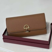 古家纯皮钱包女长款大容量真皮牛皮多功能钱夹女式手拿皮夹高品质