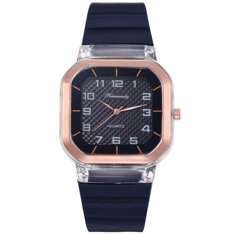 Foreign Trade Hot Selling New Silicone Digital Sports Casual Fresh Student Women's Quartz Watch Factory Wholesale