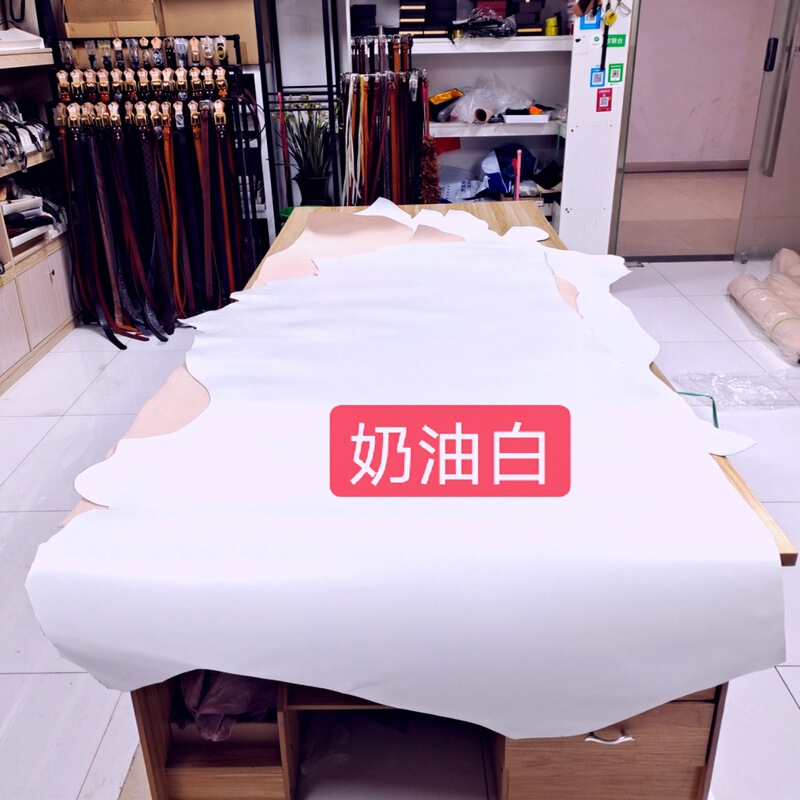 なめし革2.0厚革八色カラーなめし革の頭層牛革黄牛革マカロン皮革|undefined