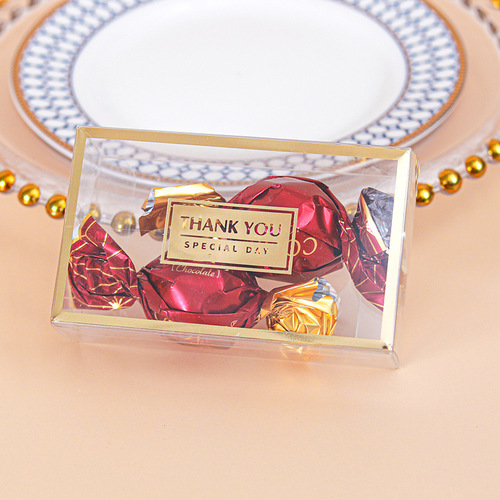 PVC Packaging Box Instagram Style Bridesmaid Candy Box Transparent Plastic Box Clear Gift Box Candy Candy Small Gift Box