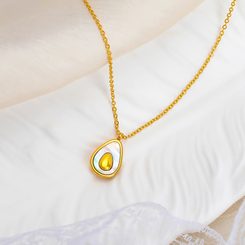 Fashion Fruit Titanium Steel Plating Pendant Necklace 1 Piece