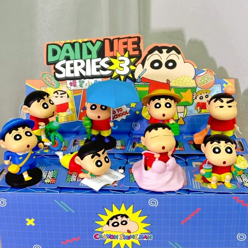 Crayon Shin-Chan Blind Box Daily Series 3 Dolls Peripheral Trendy Toys Cute Car Ornaments Women's Birthday Gifts