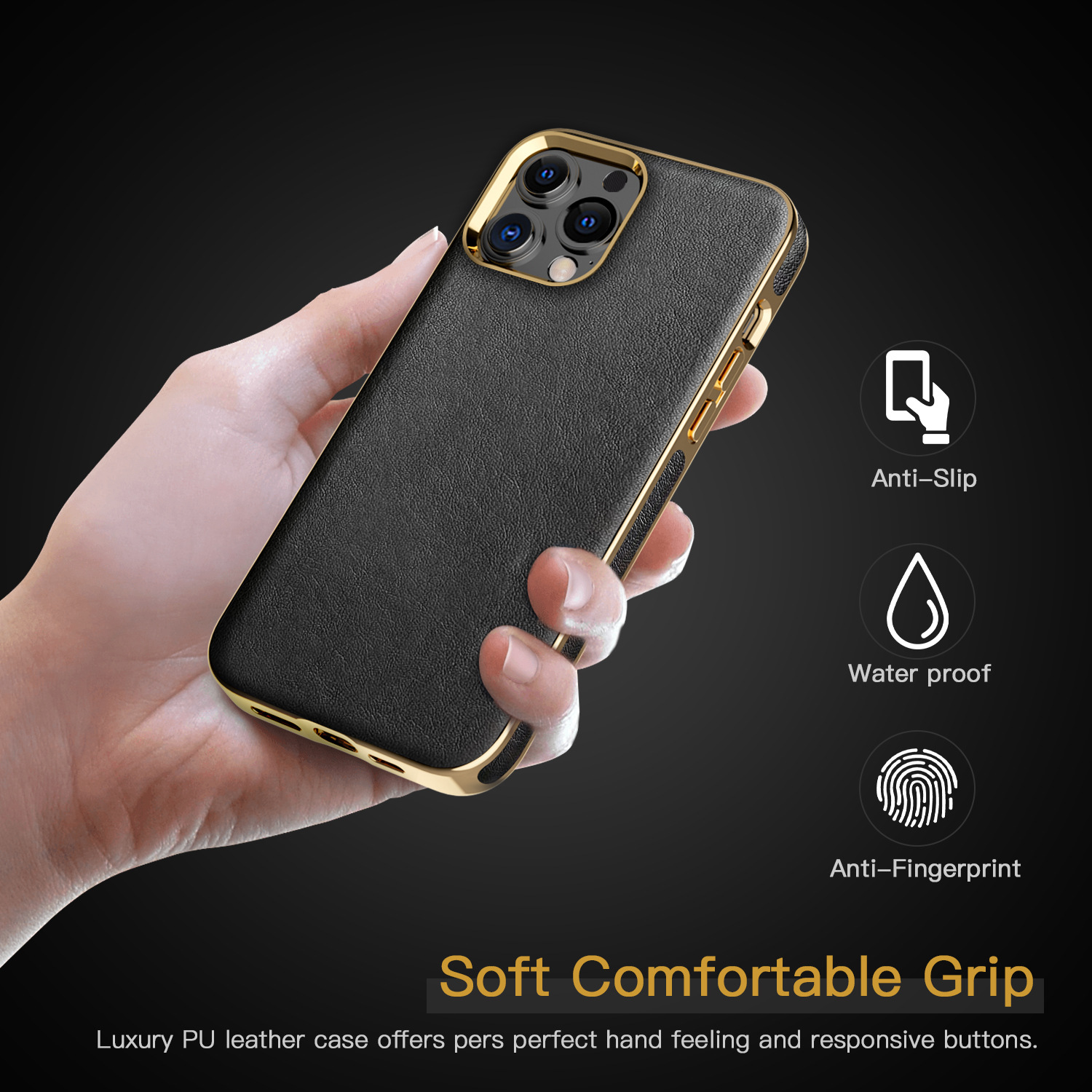 奢华苹果13手机壳 适用iphone13/pro/pro max手机皮套 皮革保护套