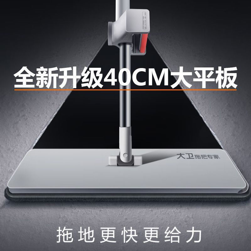 David Mop Expert フラットモップセット 大型 家庭用 怠け者 ハンズフリー洗浄 P12-2+ 洗浄バケツ R2|undefined