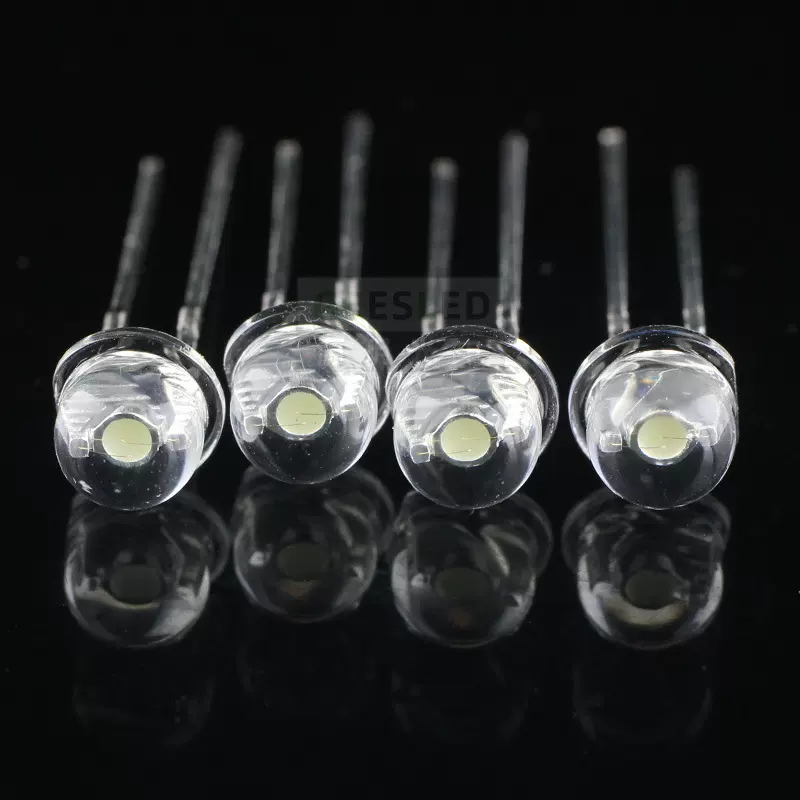 源玥F5/5mm钢盔红光蓝散光led灯珠低衰减发光二极管低衰直插式