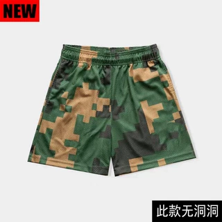 美式休闲迷彩短裤男女健身运动夏季四分裤透气宽松不过膝情侣短裤