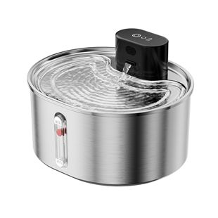 New Pet Water Dispenser Stainless Steel Pump-Free Water and Electricity Separation Smart Cat Fountain Water Dispenser Rechargeable Cat Supplies