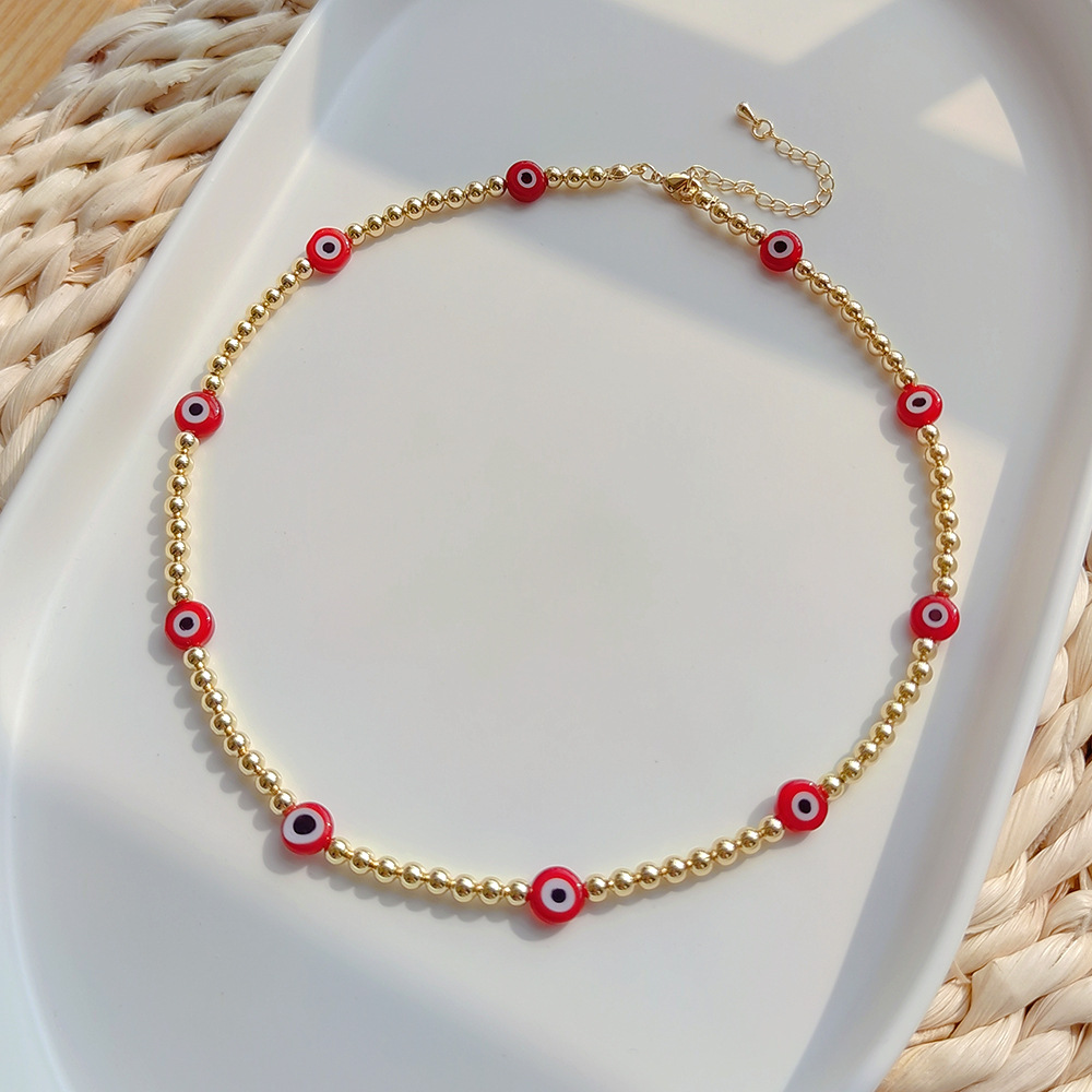 Fashion Eye Copper Knitting Necklace 1 Piece