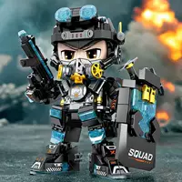 Мини-фигурка Минди из военных спецназа, робот-меха, собранные строительные блоки, детская серия для мальчиков, игрушечные украшения