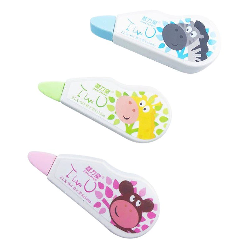 Студенческие канцелярские товары Маленькая Корректирующая лента с героями мультфильмов Креативные мини-канцелярские принадлежности Детские подарочные призы Корректирующая лента оптом