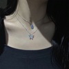 Crystal, universal necklace, small design choker, chain for key bag , simple and elegant design, trend of season