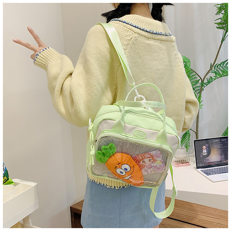 Cute and versatile pain bag, new large-capacity student commuting crossbody bag, Korean version hand-held transparent single-shoulder bag for women wholesale undefined
