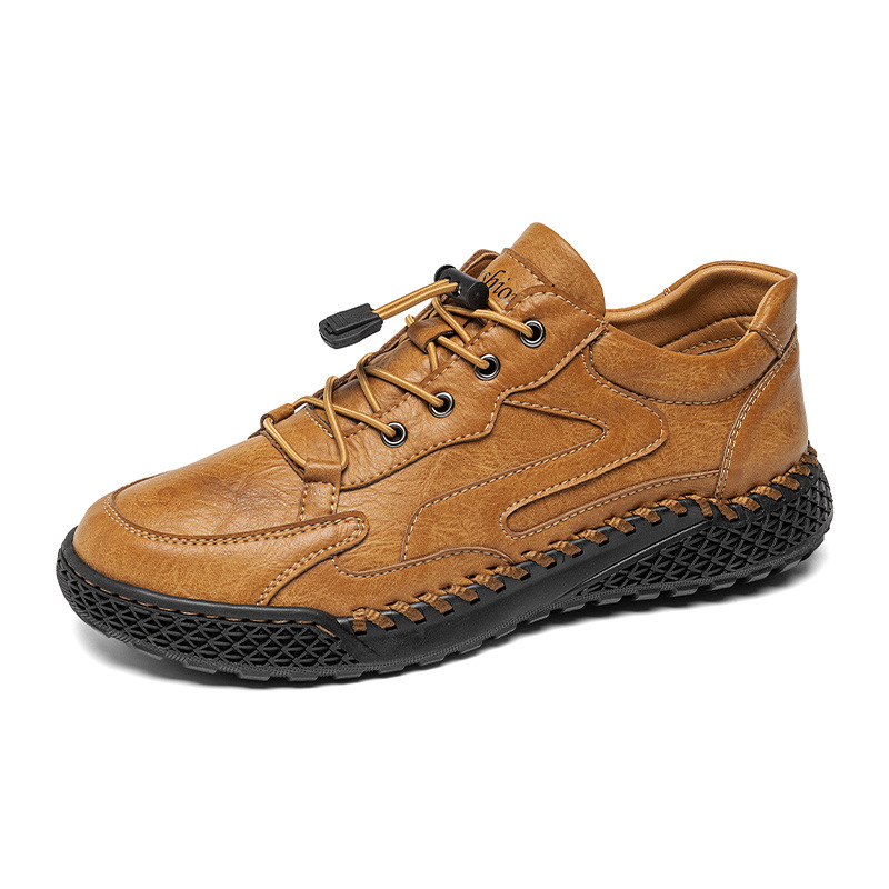 Autumn And Winter Plus-Size Handmade Stitched Shoes, Fashionable, Versatile, Breathable Casual Shoes For Men, High-Top S_vogvips.com