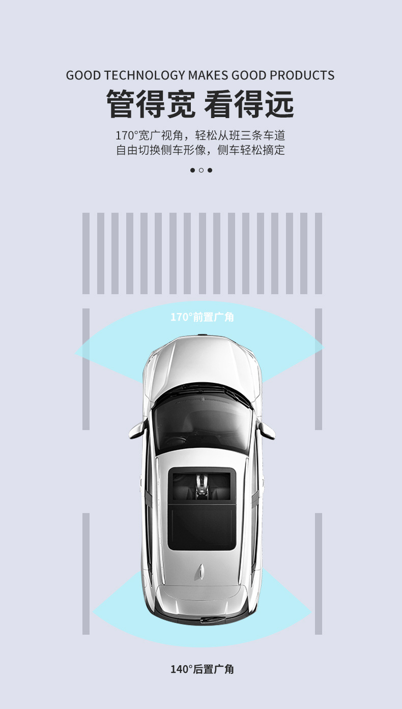 Cross-Border Driving Recorder with Front and Rear Dual Recording, Wifi and Gps, Parking Monitoring, Infrared Night Vision, Ultra-Wide Angle