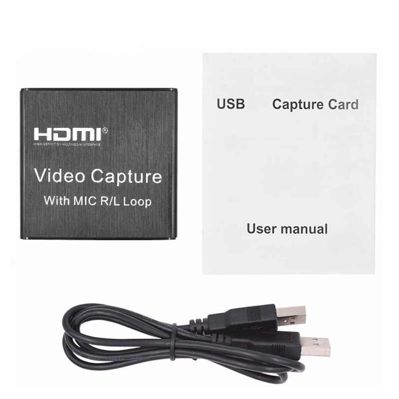 HDMI коллекционная карта USB высокого разрешения видеозапись коробка OBS игра живой сбор карты петля 3.5 микрофон передача