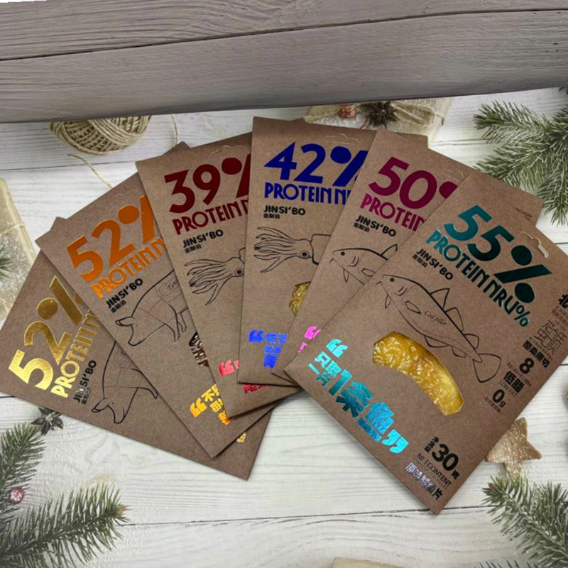 金斯泊香辣味鳕鱼片30g纸卡包装鱿鱼片鱼干办公休闲鱼肉猪肉零食