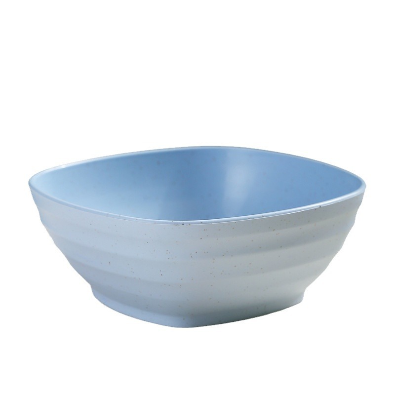 Tazón cuadrado de 5.5 pulgadas, juego de 4, tazón cuadrado para sopa de 500 ml color trigo, tazón para niños, irrompible, tazón para comer en el hogar, tazón para agua con azúcar