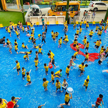 幼儿园防水布玩水雨布加厚篷布泡沫机户外水池游泳池活动水上乐园