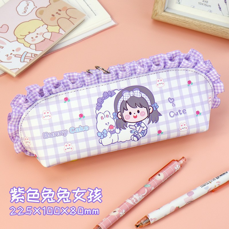 Bolsa de papelería de despacho especial, caja de papelería de estudiantes primarios, caja de lápiz de gran capacidad, descompresión, lindas bolsas de lápiz de dibujos animados para niños