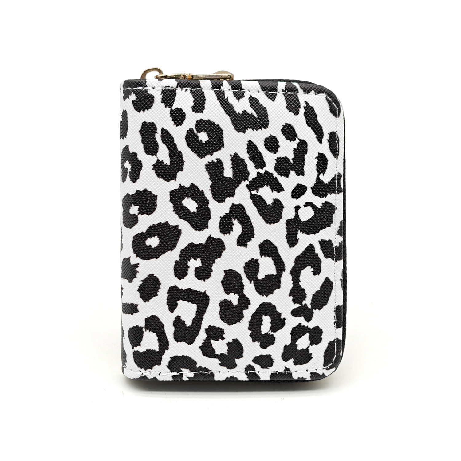 Tarjetero con Estampado de Leopardo para Mujer, Gran Capacidad, Multifuncional, Tarjetero para Tarjetas de Crédito, Cartera con Cremallera de Alta Gama para Hombre
