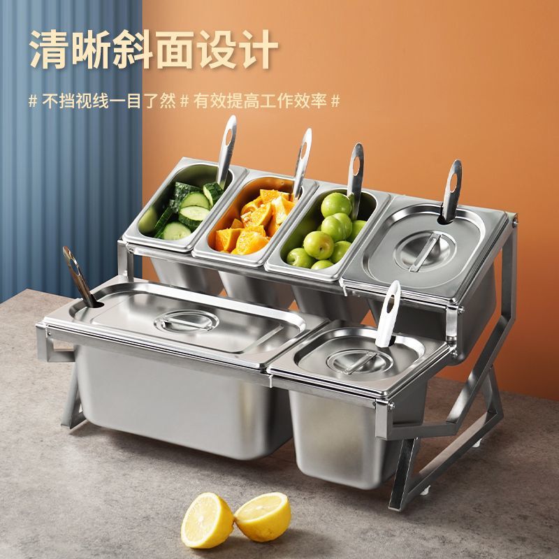 ステンレス製のパフォーマンスボウルスタンド、ソースボックス、ジャムボックス、ステンレス製の調味料ボックス、材料ボックス、業務用おかずボックス、小型調理台|undefined
