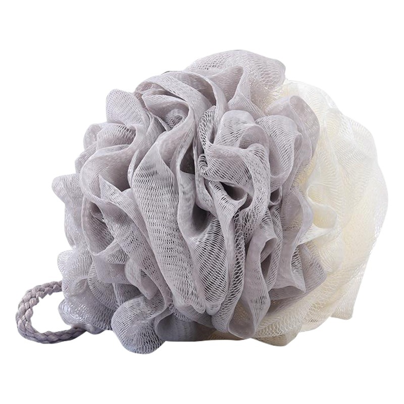 Fábrica al por mayor de estilo japonés elegante gran bola de baño 50g doble color a juego baño Baño frotar espalda Flor de baño