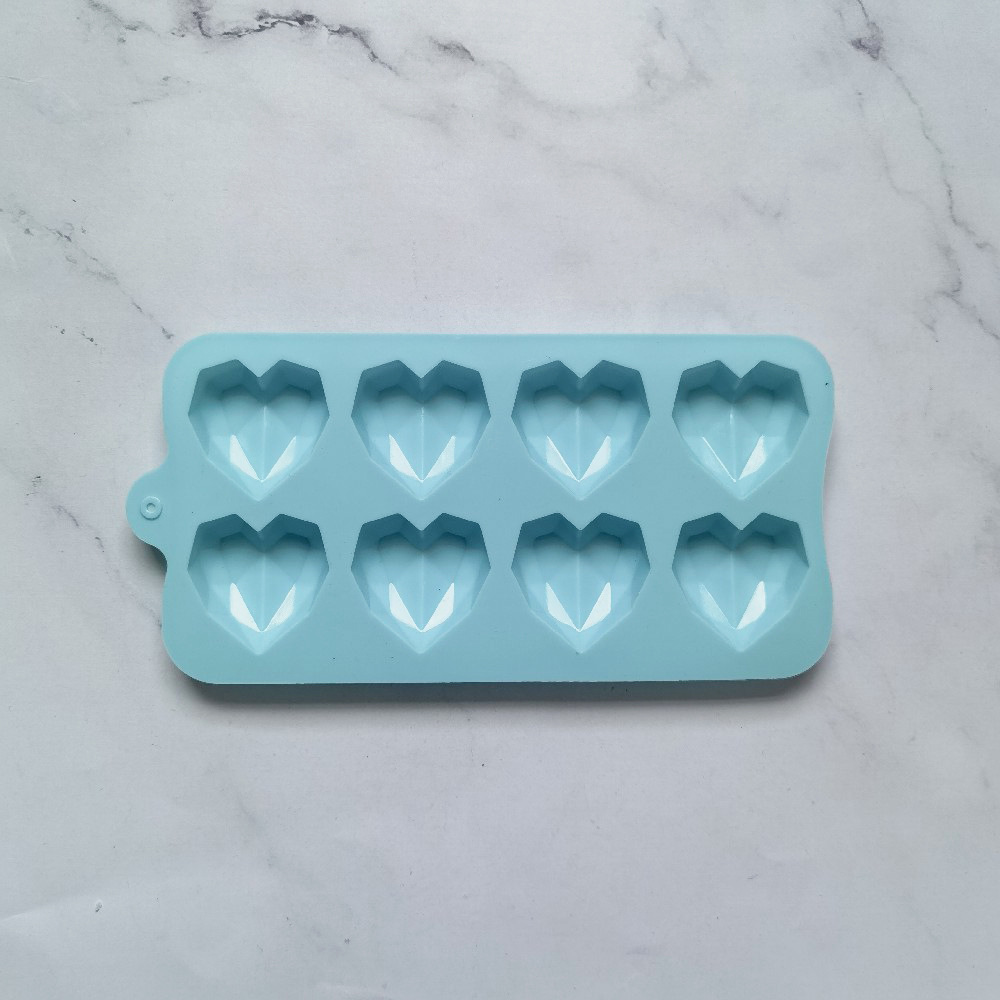 8 diamantes amor chocolate 110 molde de silicona pastel helado pudín molde de postre jabón utensilios