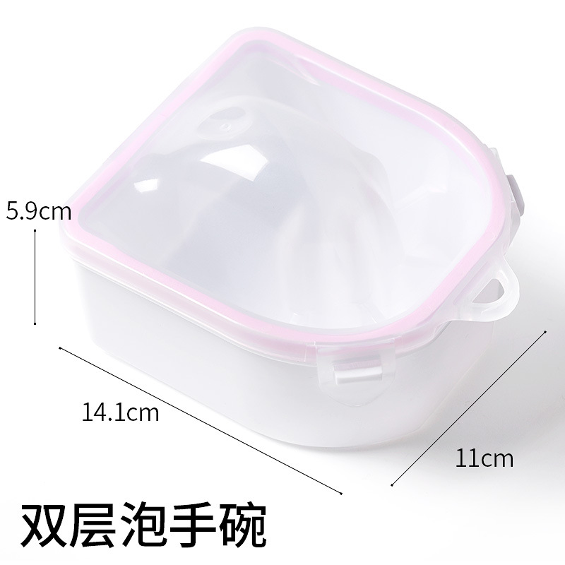 Double -layer white soaked hand bowl