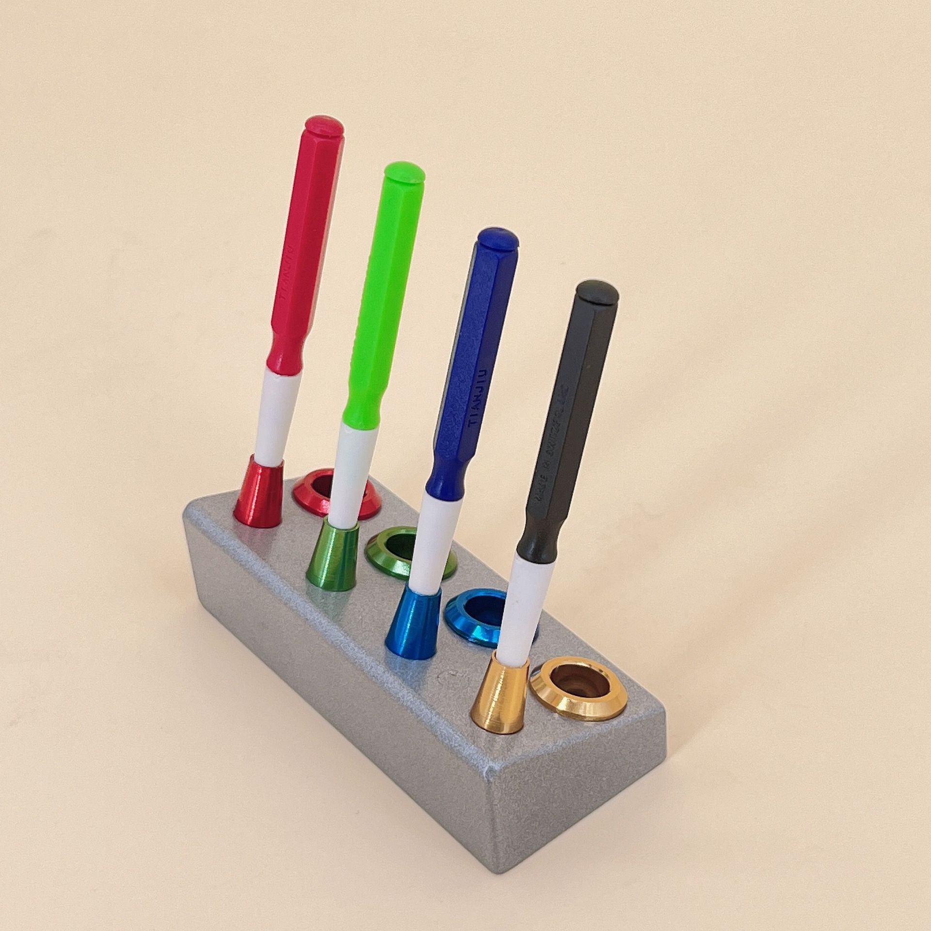 修表工具 手表点油笔金属座 四支装点油笔架子 送四支点油笔