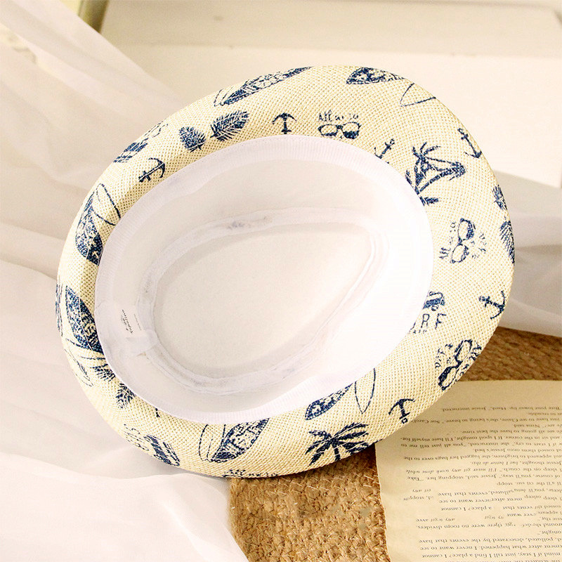 350g Weight Hat Classification Hemp Fabric Type Children Unisex Casual Vacation Cartoon Straw Hat