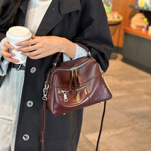 女士包包2024秋冬潮斜挎包大容量手提包真皮女包拎包欧美复古单肩