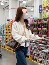 单排扣棒球服外套女2025春季新款小个子短款休闲百搭夹克开衫上衣