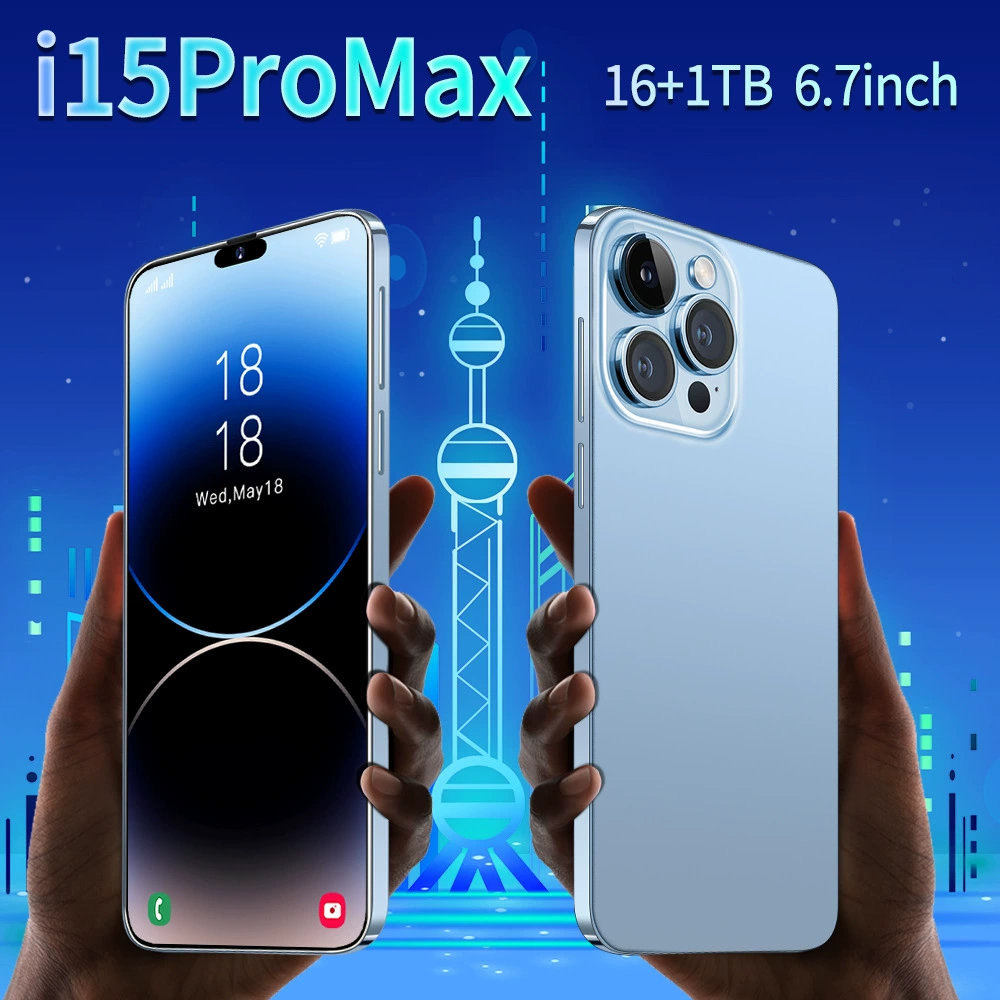 Умный мобильный телефон, процессор Intel i15, 15promax, широкий экран, Android, оптом, полноэкранный дисплей