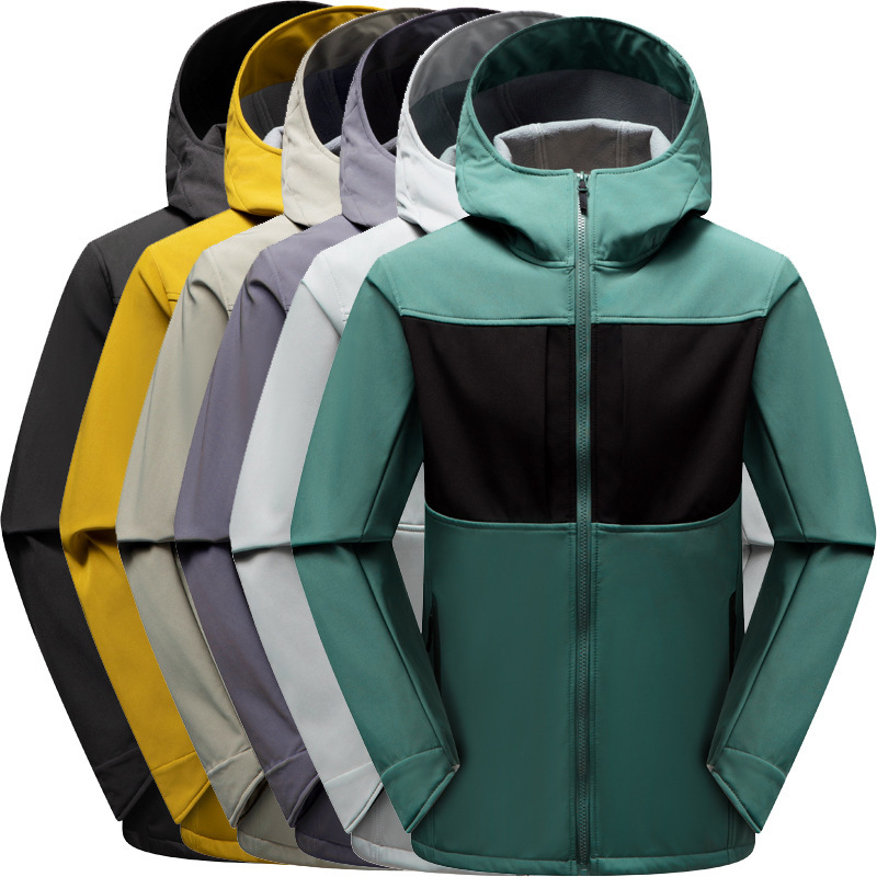 Bird Home Same Style Men's Soft Shell Jacket Spring and Autumn fleece-lined Jacket Coat Outdoor Windproof Waterproof Rush Clothes Bird Home Same Style Men's Soft Shell Jacket Spring and Autumn fleece-lined Jacket Coat Outdoor Windproof Waterproof Rush Clothes