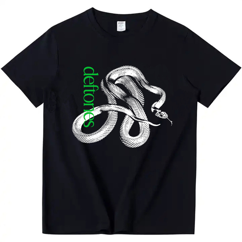 Deftones Logo Snake Tee Private Music Album Printing T-Shirt Deftones Logo Snake Tee Private Music Album Printing T-Shirt