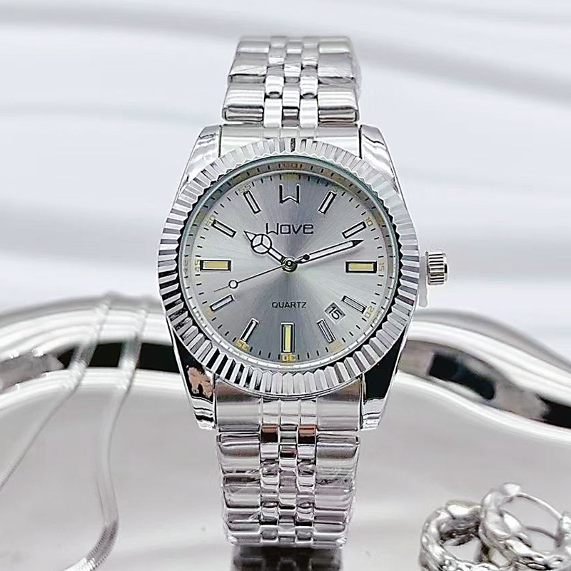 Reloj de Cuarzo para Mujer con Correa de Acero, Acero Inoxidable y Aleación, Resistente al Agua, para Uso Diario image 6