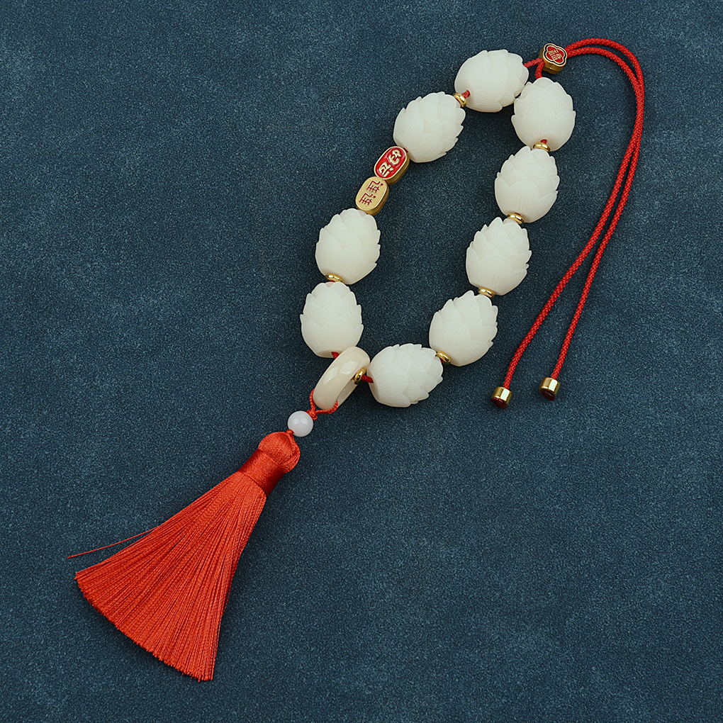 Car hanging — Qìchē Pendant Rearview Mirror - good-luck-single-tassel-red