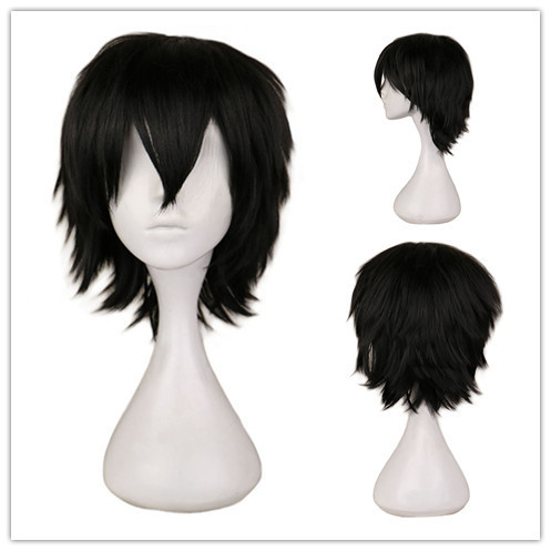 Cross-Border European and American Cosplay Anime Wig Universal Color Harajuku Anti-Curling Men's Short Hair Anti-Curling Style - photo 24